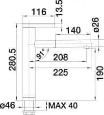 BLANCO LINEE - S 517591 Batéria chróm - Blanco