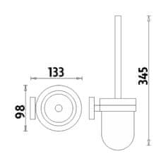 NIMCO Unix UN 13094WN-26 Toaletná WC kefa chróm - Nimco