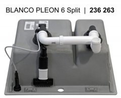 BLANCO PLEON 6 Split 523697 jednodrez bez odkvapu šedá skala drez vstavaný - Blanco