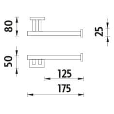 NIMCO Keira KE 22055-26 Držiak na toaletný papier chróm - Nimco