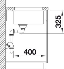 BLANCO SUBLINE 500-U 523733 jednodrez žiarivo biela drez pod dosku - Blanco
