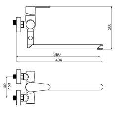 NOVASERVIS Paneláková bez príslušenstva 100mm Titania Fresh chróm 96673/1,0 - Novaservis