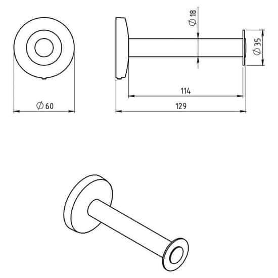 Novaservis Metalia 12 - Contenitore per dischetti struccanti, vetro/cromo  0272,0