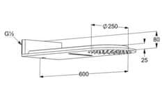 Kludi KLUDI A-QA hlavová sprcha, 250 mm, 2 prúdy; čierny mat - Kludi