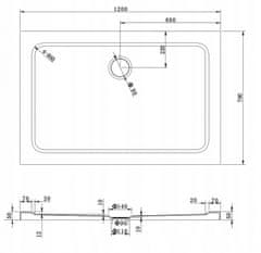 Mexen Sprchová vanička 70x120 40107012 - MEXEN