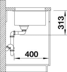 BLANCO SUBLINE 500-U 523432 jednodrez antracit drez pod dosku - Blanco