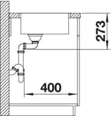 BLANCO ZEROX 500-IF DURINOX 523098 jednodrez bez odkvapu drez vstavaný/do roviny - Blanco