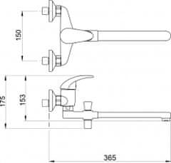 NOVASERVIS Umývadlová batéria s výpustou Titania Nice chróm 97001,0 - Novaservis