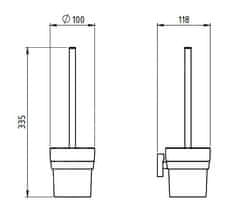 NOVASERVIS WC kefa Metalia 12 chróm 0233,0 - Novaservis