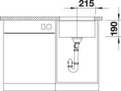 BLANCO SUBLINE 400-U 523422 jednodrez antracit drez pod dosku - Blanco