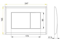 Alca Plast M271 Ovládacie tlačidlo chróm-lesk - Alcaplast