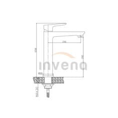 Invena SIROS BU-90-W04-A Umývadlová batéria vysoká, čierna - Invena