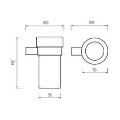 NIMCO Bormo BR 11058KN-26 Držiak na kefky chróm - Nimco