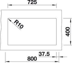 BLANCO SUBLINE 350/350-U 523583 dvojdrez kávová drez pod dosku - Blanco