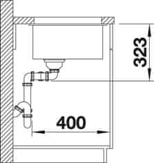 BLANCO SUBLINE 350/350-U 523574 dvojdrez antracit drez pod dosku - Blanco