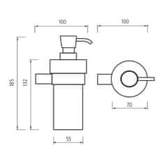 NIMCO Bormo BR 11031W-26 Dávkovač tekutého mydla chróm - Nimco