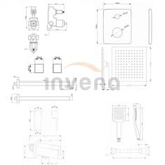 Invena SIROS BS-90-011-A Podomietkový sprchový set, čierna - Invena