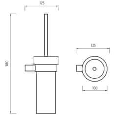 NIMCO Bormo BR 11094W-26 Toaletná WC kefa chróm - Nimco