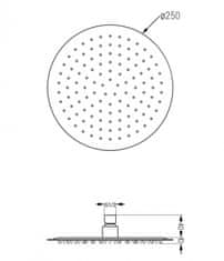 Mexen SLIM sprcha pr. 25cm biela 79225-20 - MEXEN