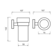 NIMCO Unix UNM 13058W-10 Držiak pohára brúsená nerez - Nimco