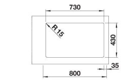 BLANCO SOLIS 700 IF 526126 jednodrez nerez kartáčovaný drez vstavaný/do roviny - Blanco