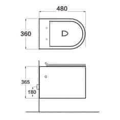 Mexen SOFIA závesný bidet 48 cm 35544800 - MEXEN