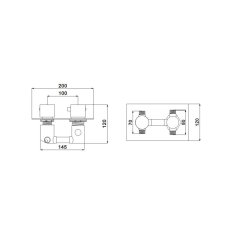 Mexen CUBE Black spr./vaňová batéria-termostatická 77502-70 - MEXEN