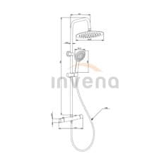 Invena MUSTA AU-84-004-X Sprchový set s termostatickou batériou, čierna - Invena