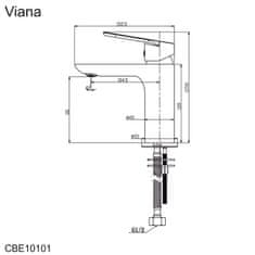 Mereo Viana umývadlová batéria stojanková bez výpustu M-CBE10101 - Mereo