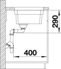 BLANCO ETAGON 700-U 524270 jednodrez bez odkvapu hodvábny lesk drez pod dosku - Blanco