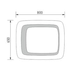 NIMCO Séria 7000 ZP 7001 LED zrkadlo 650x800 rám hliníkový - Nimco