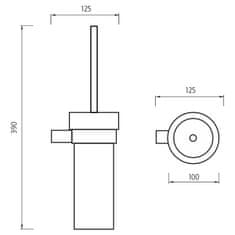 NIMCO Bormo BR 11094K-26 Toaletná WC kefa chróm - Nimco