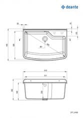 Deante ZYT_310B Záhradný drez 617x450x226, sivá - Deante