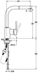 Teka TEKA Drezová batéria INOX B 938 nerez 749380200 - Teka