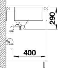 BLANCO ANDANO 340/180-IF/A 525247 dvojdrez, hlavný drez vpravo nerez, lesk vstav/do rov. - Blanco