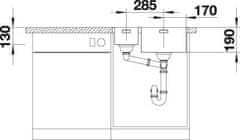 BLANCO ANDANO 340/180-IF/A 525247 dvojdrez, hlavný drez vpravo nerez, lesk vstav/do rov. - Blanco