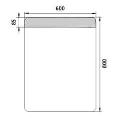 NIMCO Séria 23000 ZP 23002 LED zrkadlo 600x800 rám hliníkový - Nimco