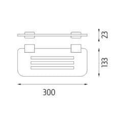 NIMCO Kibo Ki X330-26 Polica IXI, 30 cm chróm - Nimco