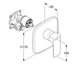 Kludi KLUDI AMEO podomietková sprchová batéria 416550575 - Kludi