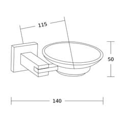 Mexen TIBER mydelník Black 7050539-70 - MEXEN