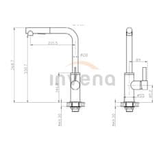 Invena PRETO BZ-48-W04-L Drezová batéria, čierna - Invena