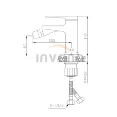 Invena MIDNIGHT BB-35-014-V Bidetová batéria, čierno-zlatá - Invena