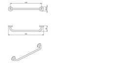 NOVASERVIS Držiak uterákov 510 mm Metalia 1 chróm 6127,0 - Novaservis