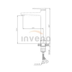 Invena MIDNIGHT BU-35-W14-V Umývadlová batéria vysoká, čierno-zlatá - Invena