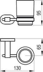 Ravak CR 210 Držiak s pohárikom (sklo) X07P188 - Ravak
