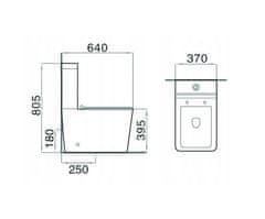 Mexen CUBE kombi klozet 31014000 - MEXEN