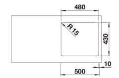 BLANCO SOLIS 450 IF 526121 jednodrez nerez kartáčovaný drez vstavaný/do roviny - Blanco