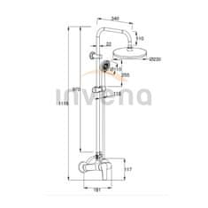 Invena MALTA AU-27-B01-S Sprchový set s batériou, chróm - Invena