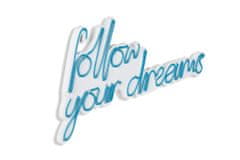 ASIR GROUP ASIR Dekoratívny nápis FOLLOW YOUR DREAMS s LED podsvietením modrá