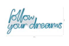 ASIR GROUP ASIR Dekoratívny nápis FOLLOW YOUR DREAMS s LED podsvietením modrá